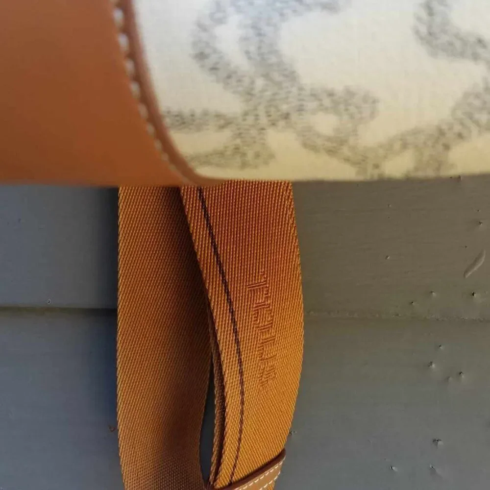 Tous Kaos Leather Tan White Gray Backpack
